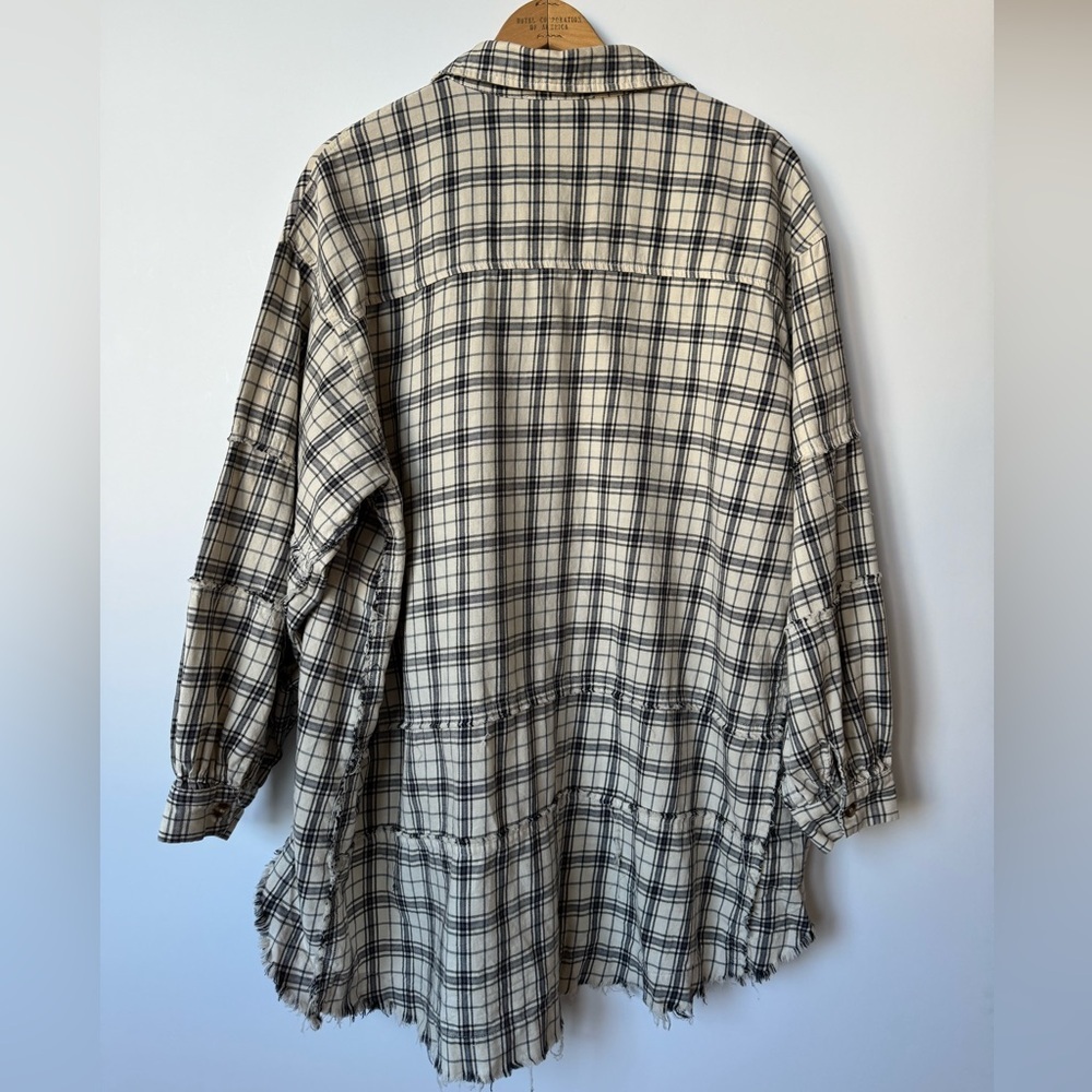 Talulah Mineral Washed Distressed Plaid Shirt - Picture 7 of 9
